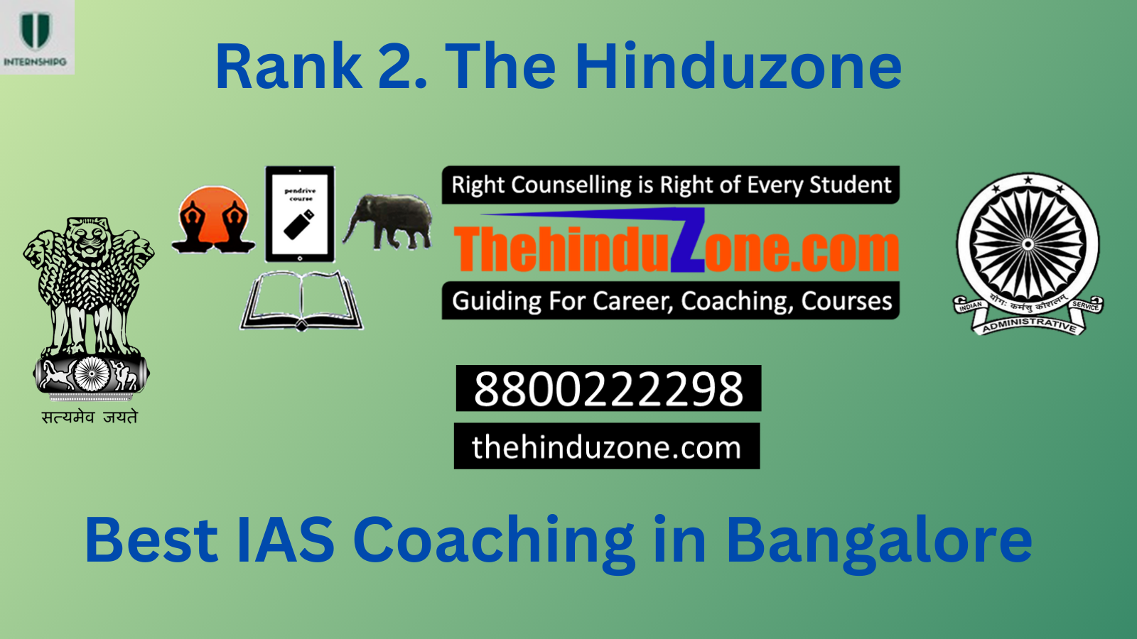 Rank 2 The Hinduzone Rank I Best IAS Coaching in Bangalore