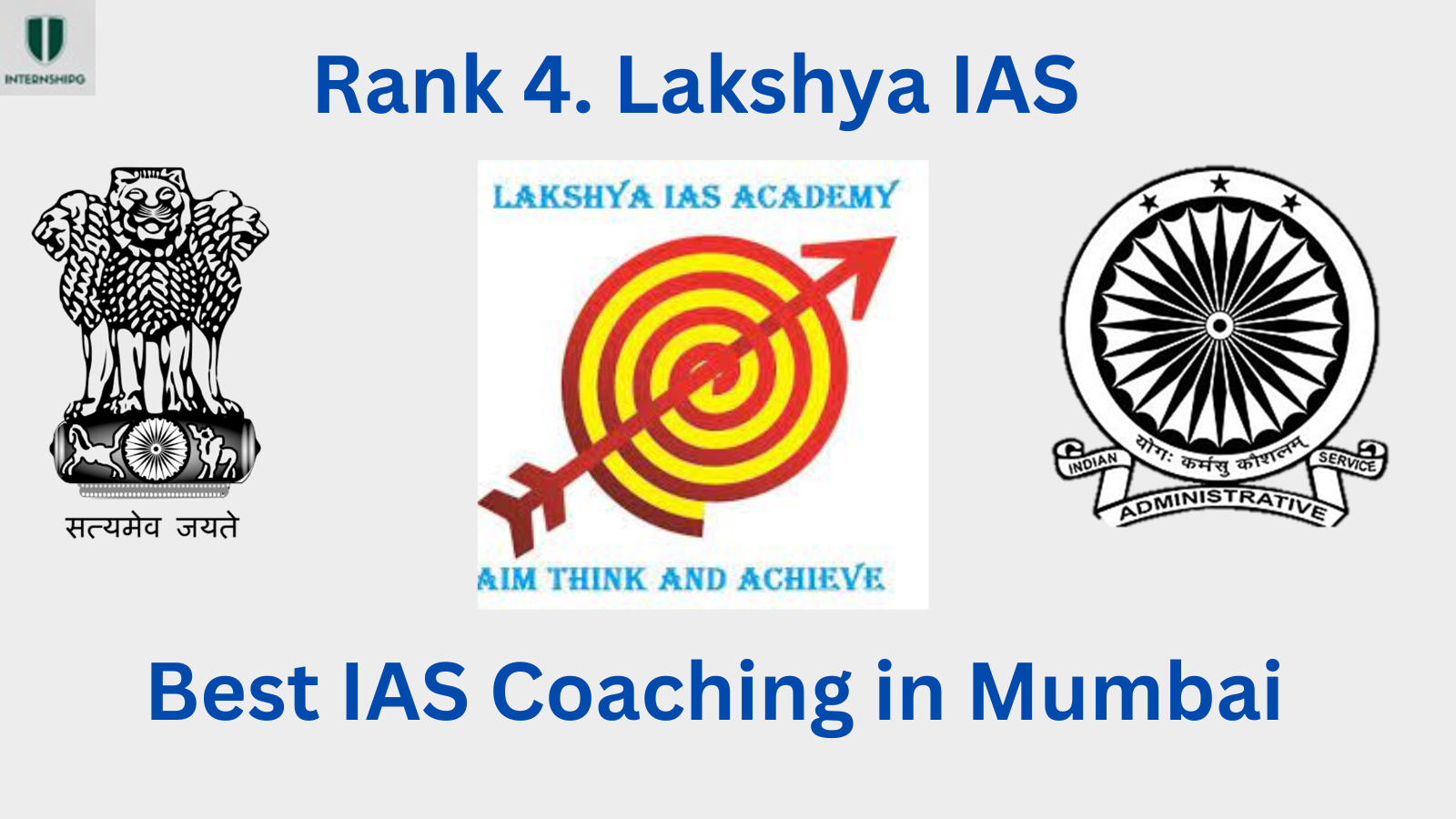 Rank 4 Lakshya IAS Best IAS Coaching in Mumbai 