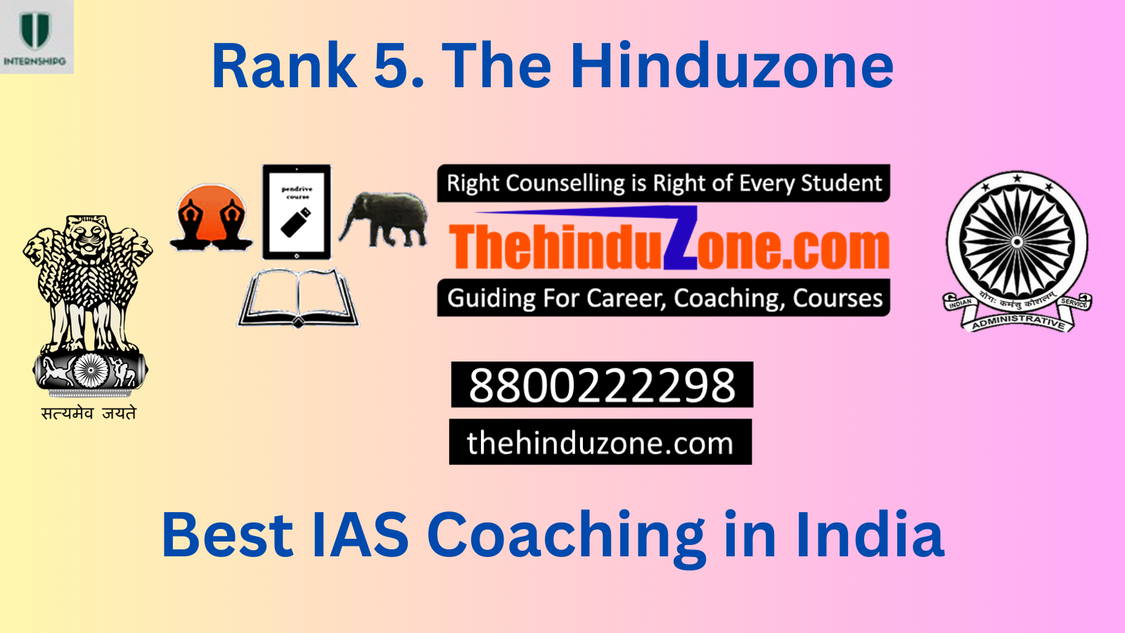 Rank 5 The Hinduzone Best IAS Coaching in India