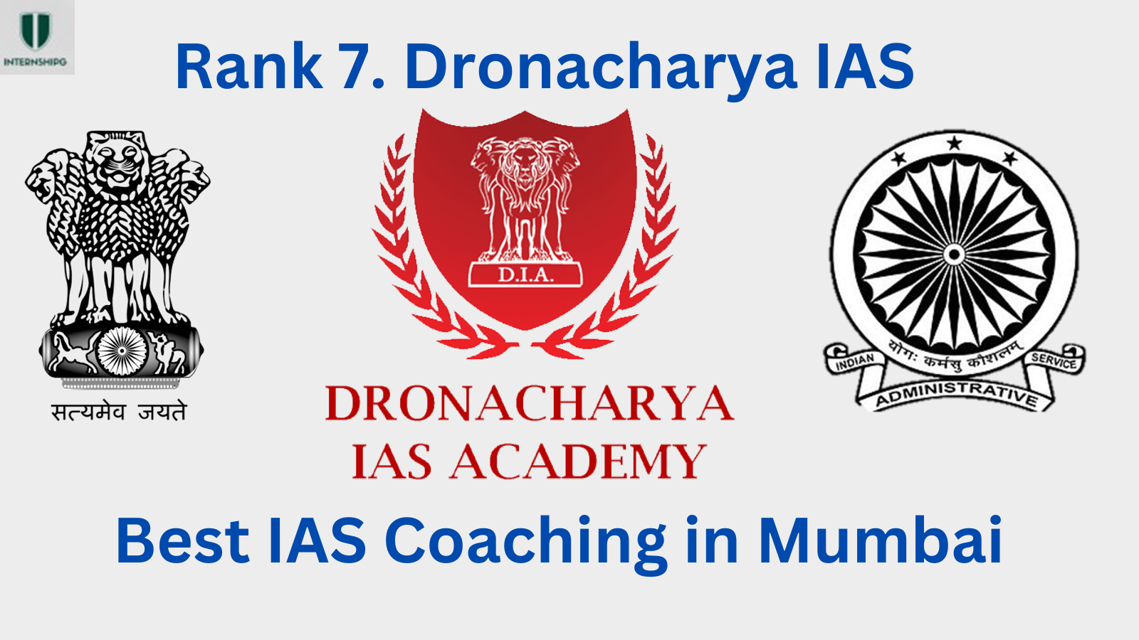 Rank 7 Dronacharya IAS Best IAS Coaching in Mumbai