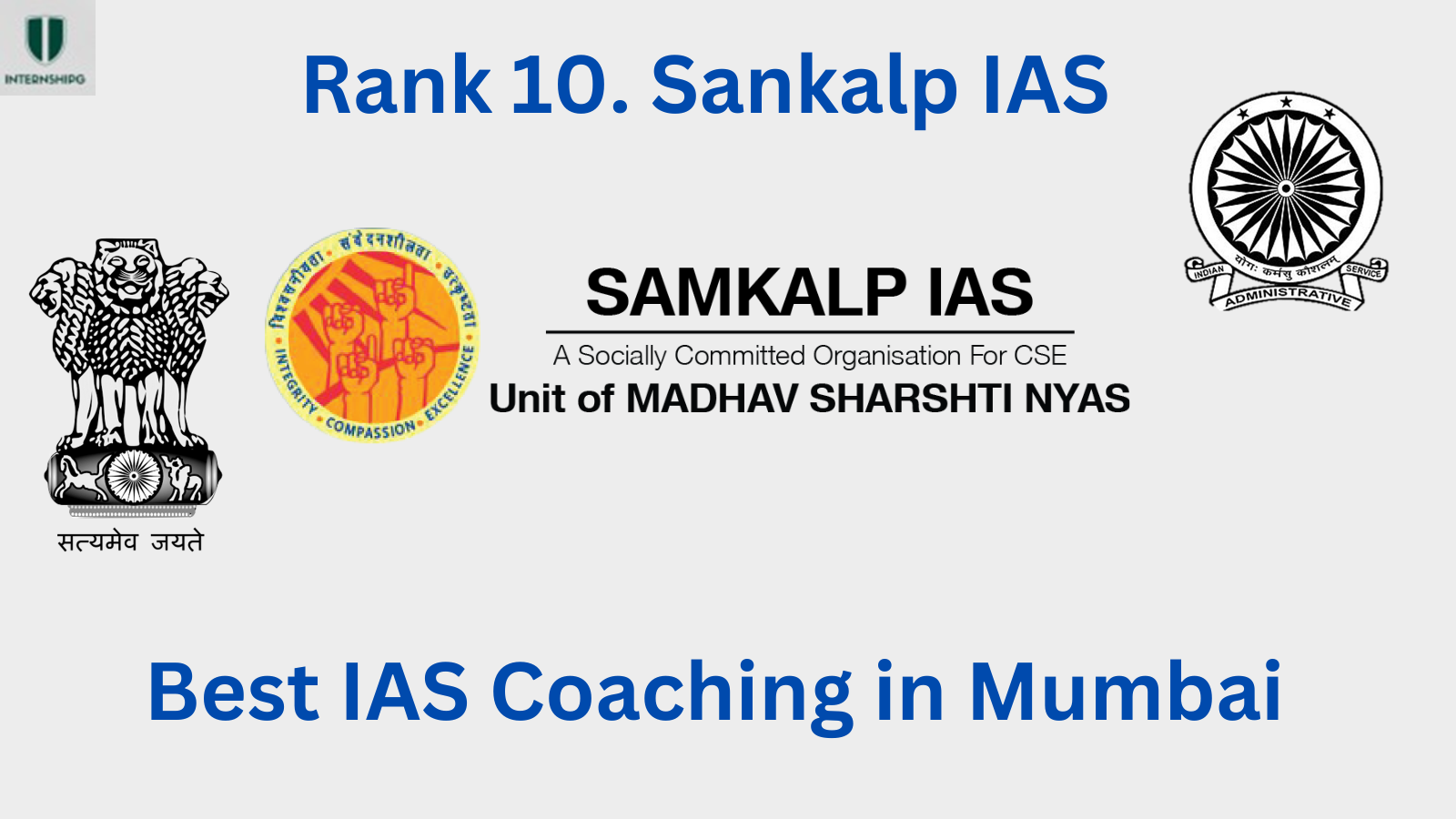 Rank 10 Sankalp IAS IAS Coaching in Mumbai