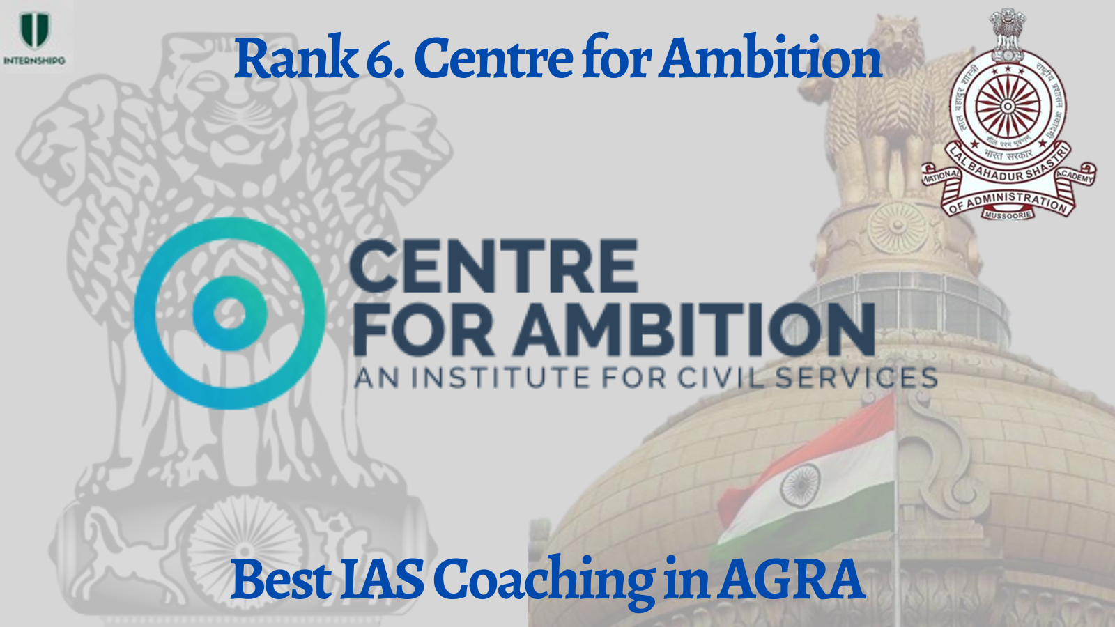 Rank 6. Centre for Ambition | Best IAS Coaching in Agra