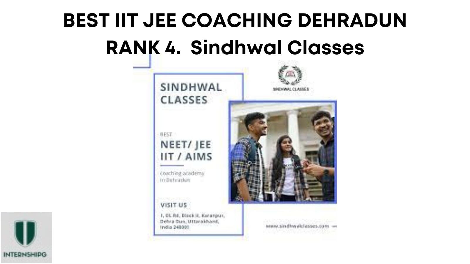 Rank 4. Sindhwal Classes | Best IIT JEE Coaching In Dehradun