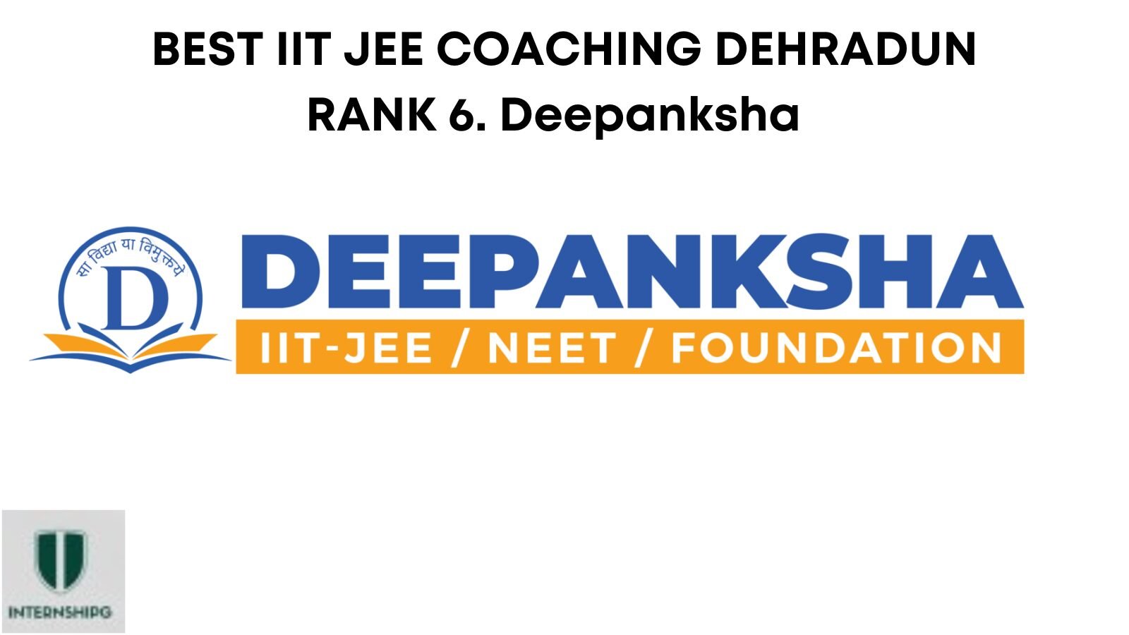 Rank 6. Deepanksha | Best IIT JEE Coaching In Dehradun