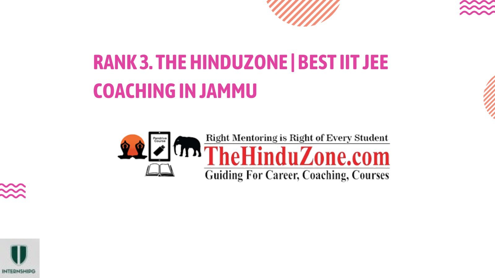 Rank 3. The Hinduzone | Best IIT JEE Coaching in Jammu