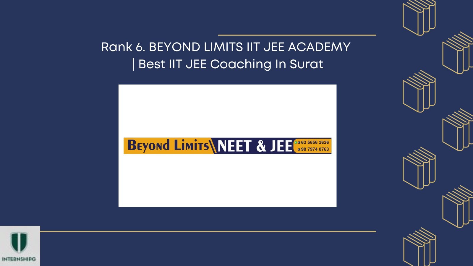 Rank 6. BEYOND LIMITS IIT JEE ACADEMY | Best IIT JEE Coaching In Surat