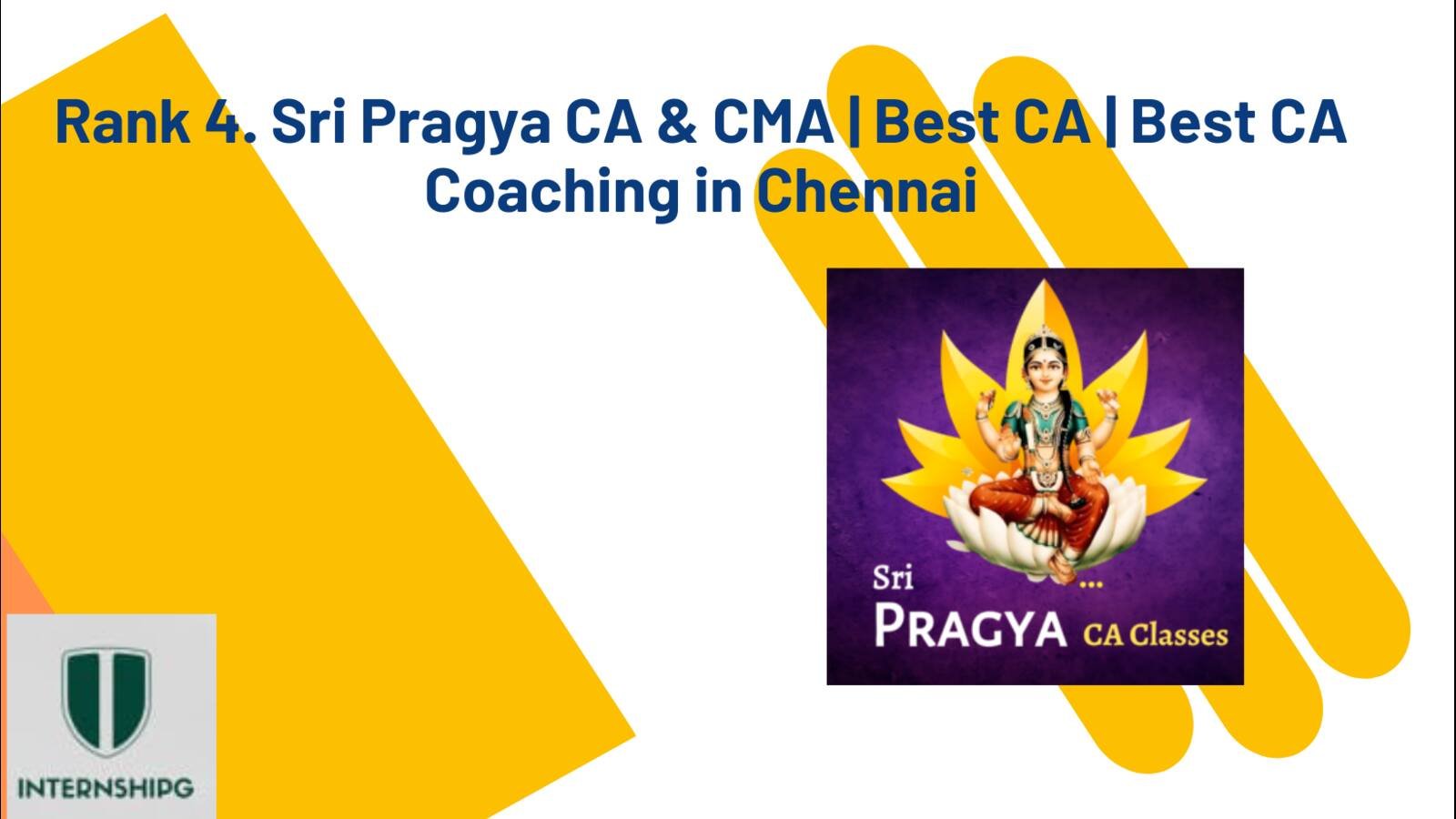 Rank 4. Sri Pragya CA & CMA Classes| Best CA | Best CA Coaching in Chennai