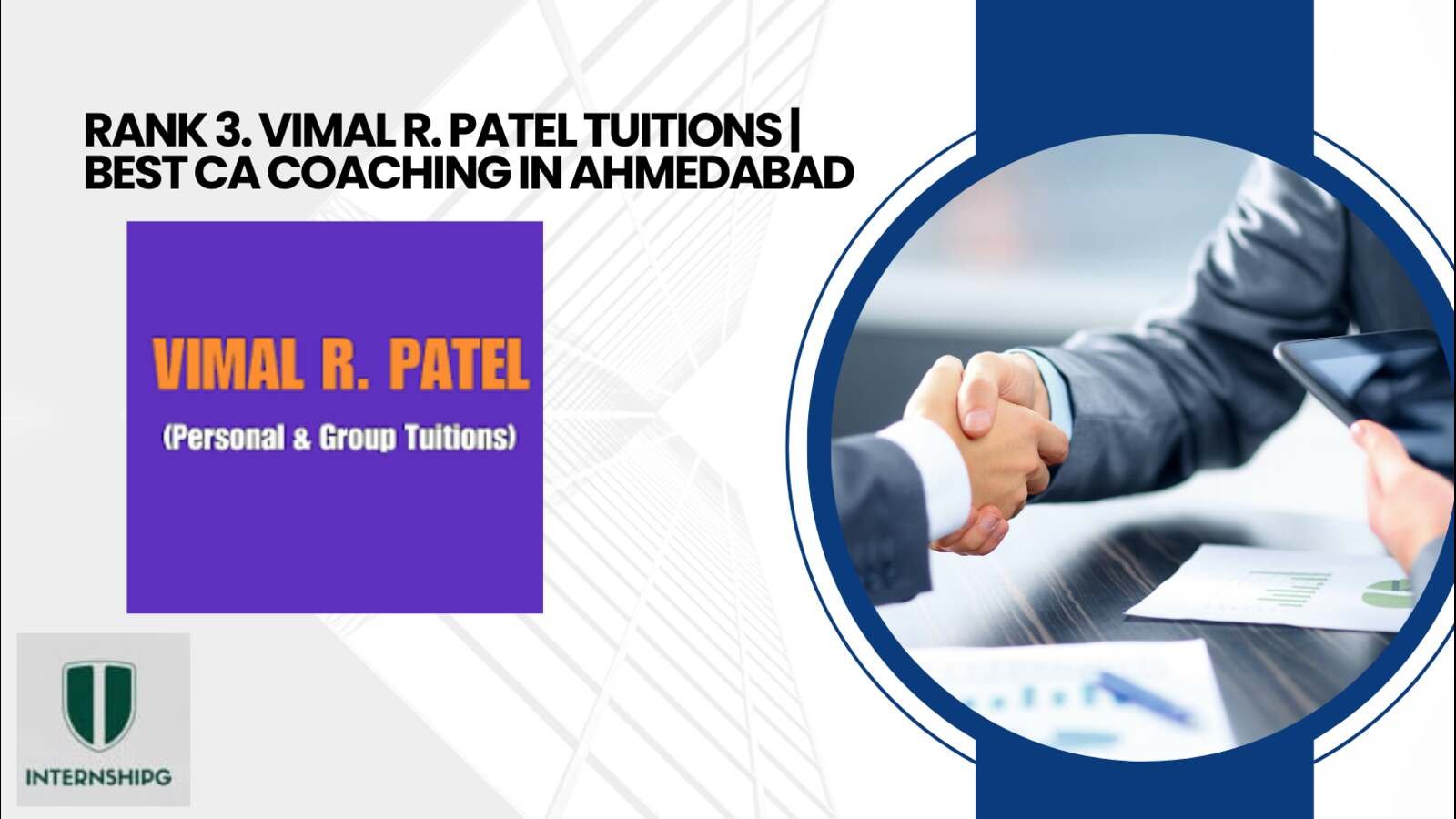 Rank 3. Vimal R. Patel Tuitions | Best CA Coaching in Ahmedabad