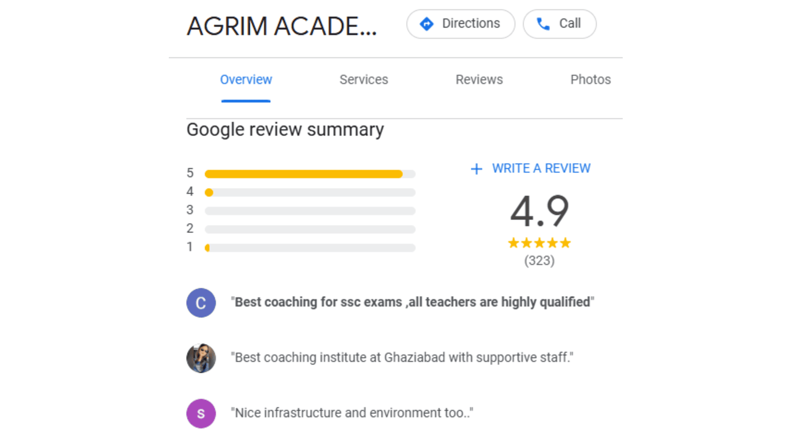 Agrim SSC Academy in Ghaziabad Review