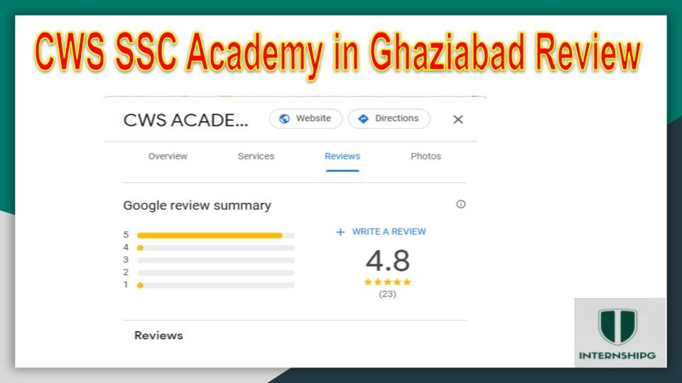 CWS SSC Academy in Ghaziabad Review