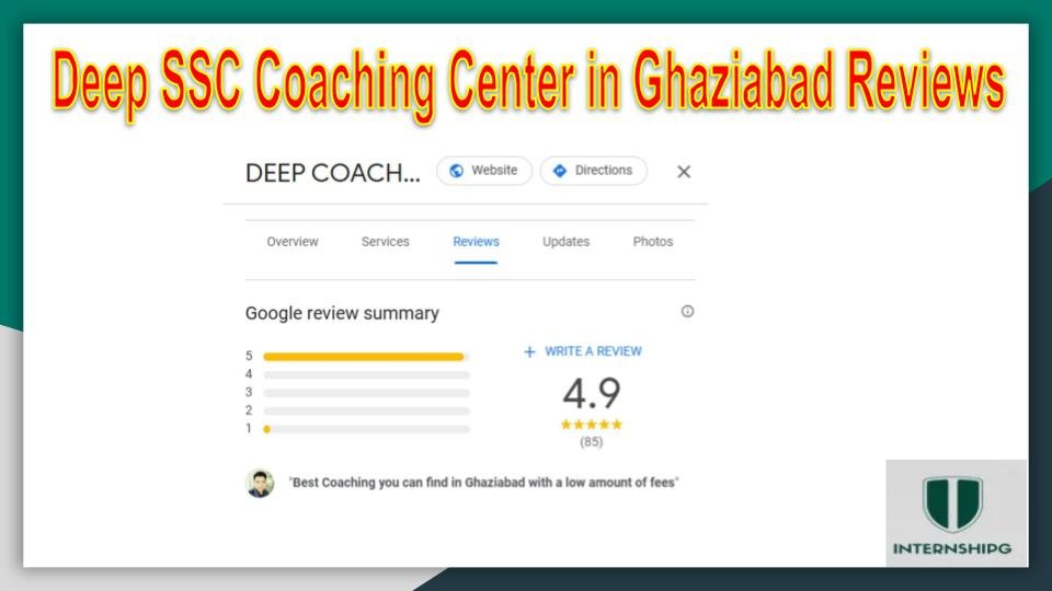 Deep SSC Coaching Center in Ghaziabad Review