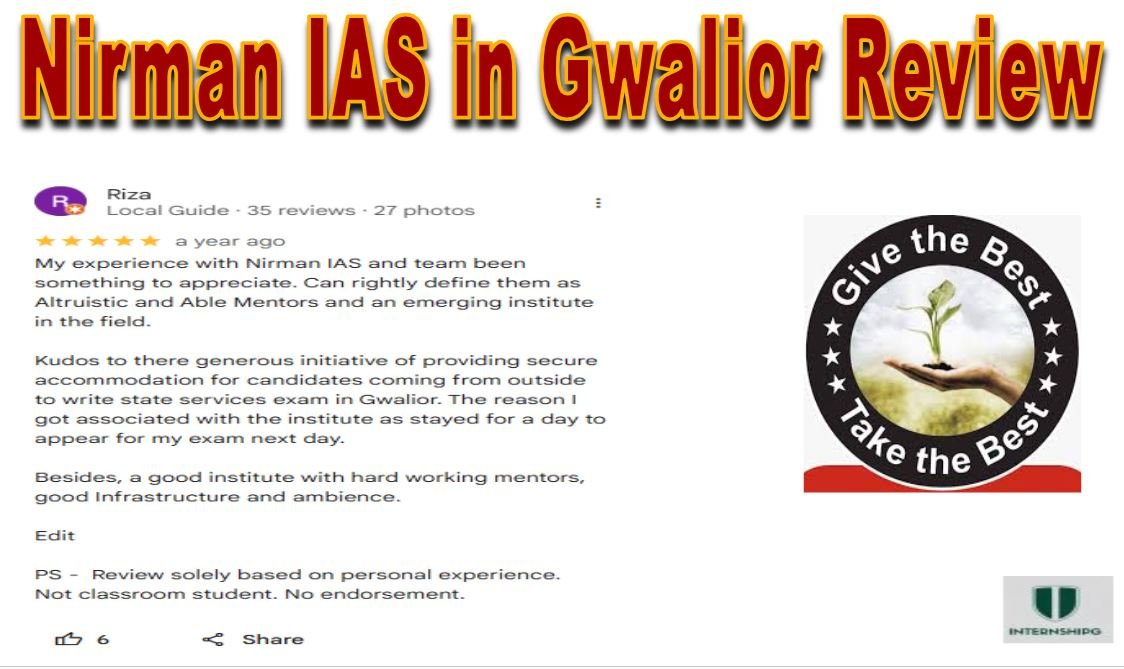 Nirman IAS in Gwalior Reviews