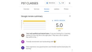 PST SSC Classes in Ghaziabad Google Reviews