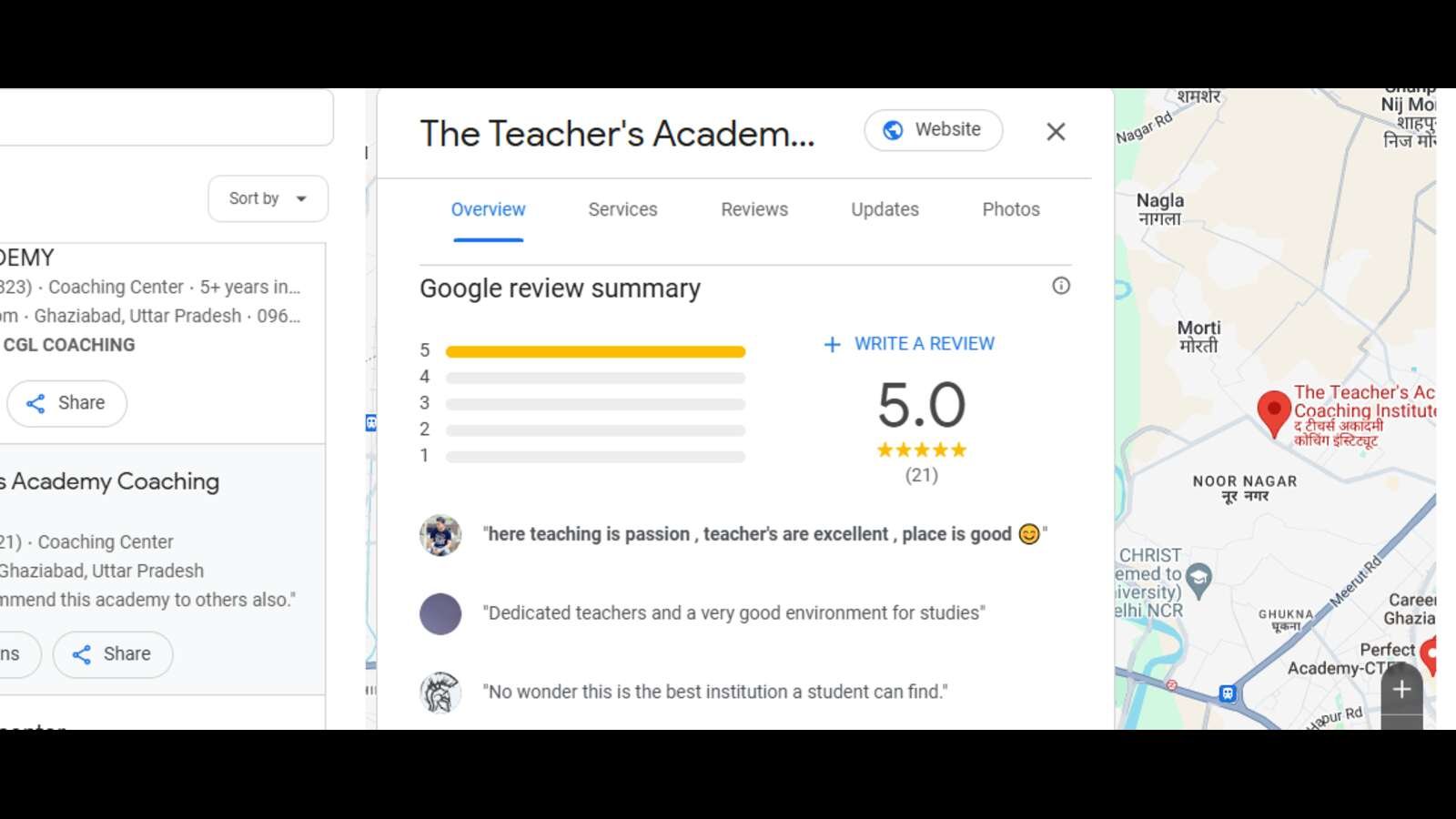 The Teacher's SSC Coaching in Ghaziabad google Review The Teacher's SSC Coaching in Ghaziabad google Review