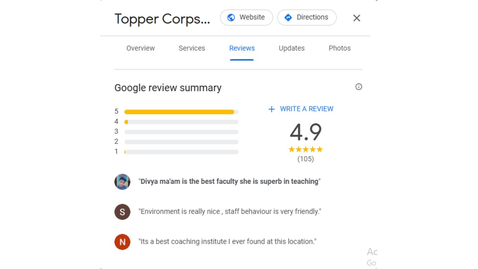 Topper Corps SSC Learning Solutions in Ghaziabad Google Reviews